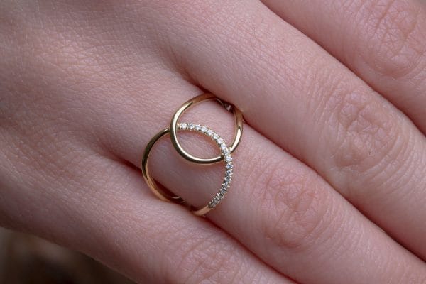 2 twisted wires gold ring - Image 5