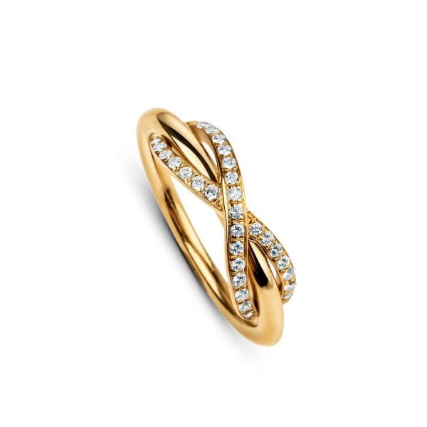 Knot diamond infinity ring 1 Knot diamond infinity ring, RN255 - Image 1