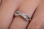 Knot diamond infinity ring, RN255 - Image 3