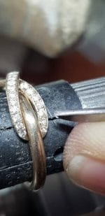 Knot diamond infinity ring, RN255 - Image 8