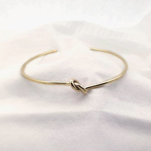 Knot solid gold bracelet - Image 3