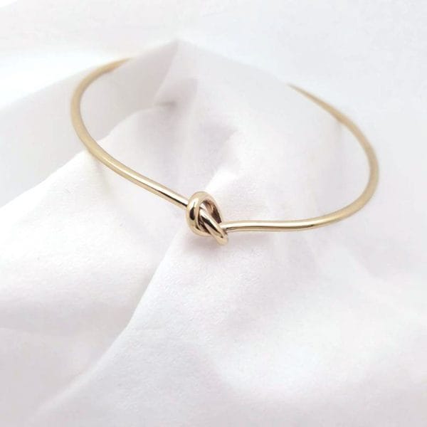 Knot solid gold bracelet - Image 4