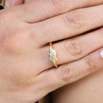 Gold knot diamond ring, RN215-1 - Image 4