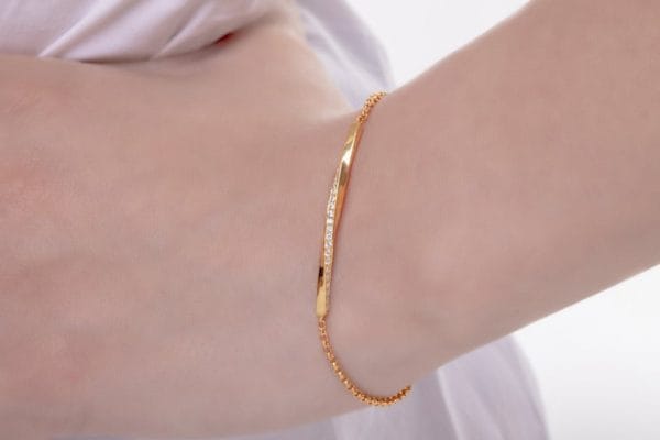 Mobius 25 diamond bracelet 1 Solid gold Diamond mobius bracelet