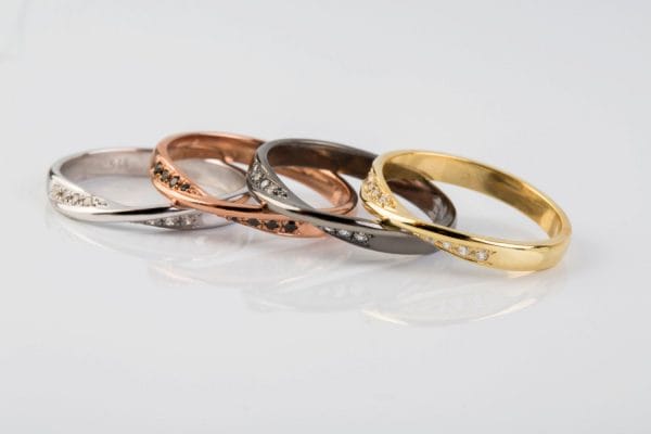 Mobius 8 diamond 3.5mm 4 Two rows of diamond Mobius ring, RN145 - Image 5