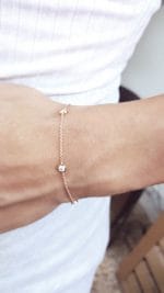 Moissanite chain gold bracelet - Image 2