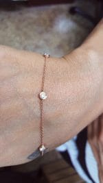 Moissanite chain gold bracelet - Image 4