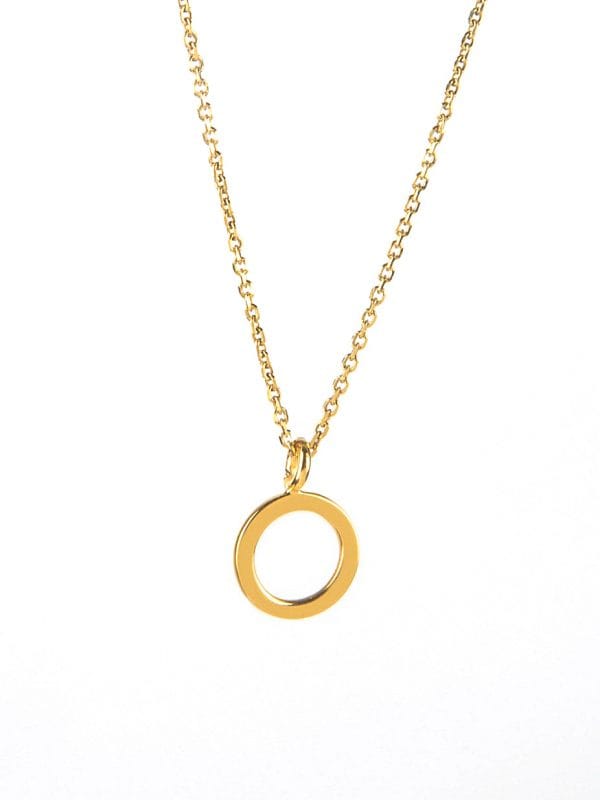 Open circle gold necklace - Image 2
