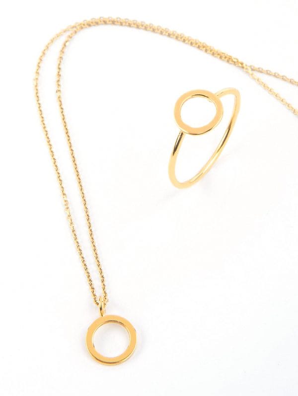Open circle gold necklace - Image 5
