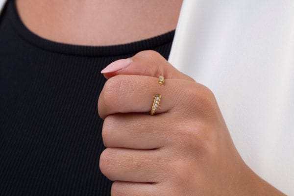 Open diamond band ring - Image 3