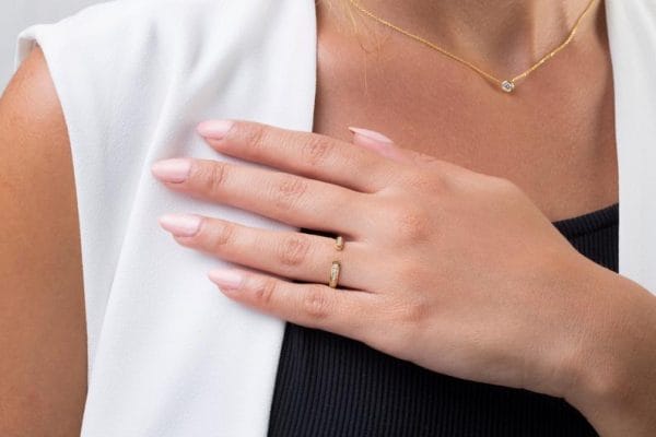 Open diamond band ring - Image 4