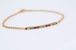Rainbow bar 3cm gold bracelet - Image 3