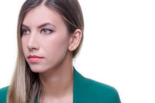 Rainbow circle gold earrings - Image 3