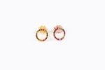 Rainbow circle gold earrings - Image 5