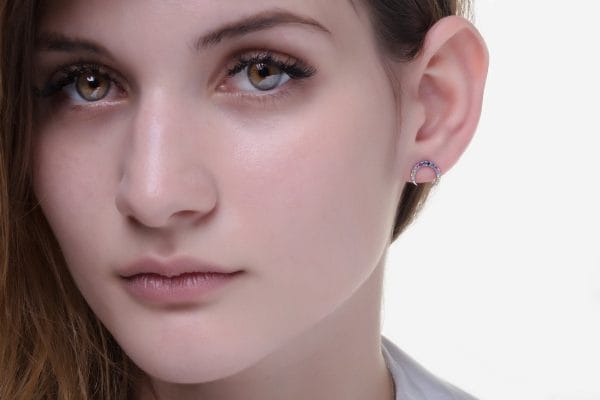 Rainbow horn moon earrings - Image 3