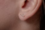 Round diamond bar earrings - Image 3