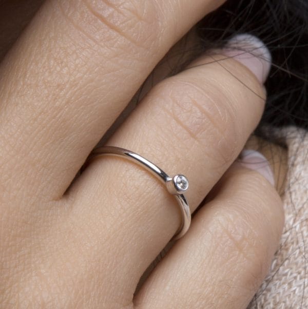 Round tiny diamond ring 2 Round tiny diamond ring - Image 3