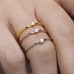 Round tiny diamond ring - Image 4