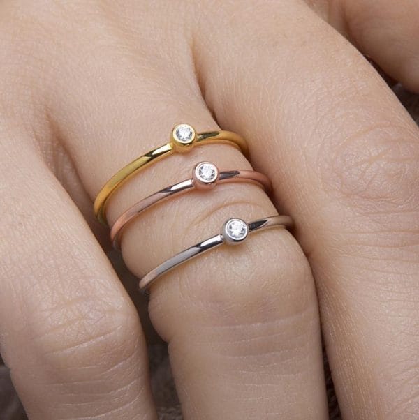 Round tiny diamond ring 3 Round tiny diamond ring - Image 4