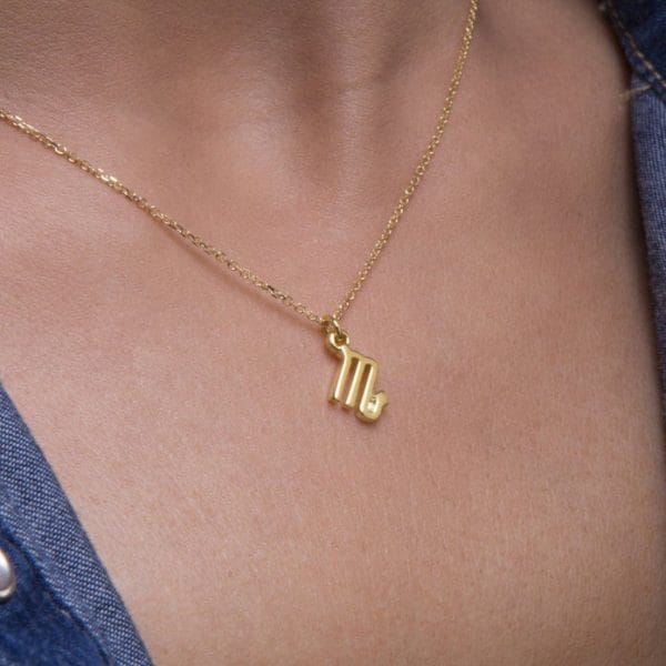 Solid gold Zodiac symbol necklace - Image 6