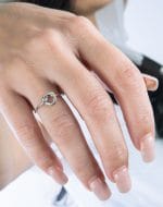 Small Heart gold knot ring, RN220 - Image 3