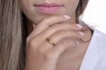 Small dome bubble gold ring, RN 376