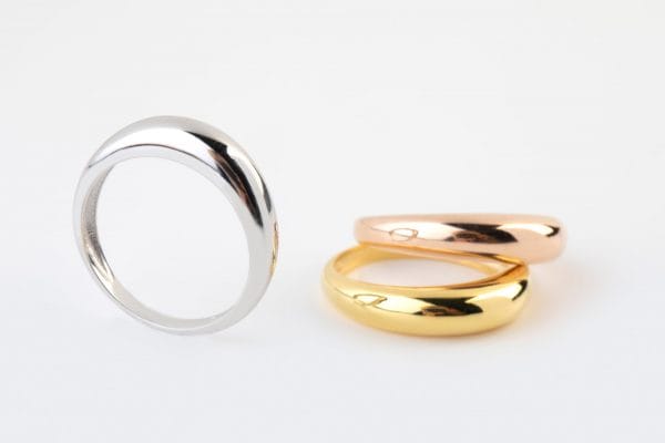 Small dome bubble gold ring, RN 376 - Image 5