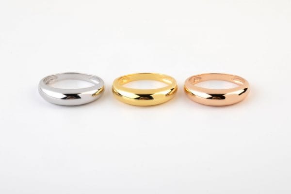 Small dome bubble gold ring, RN 376 - Image 6