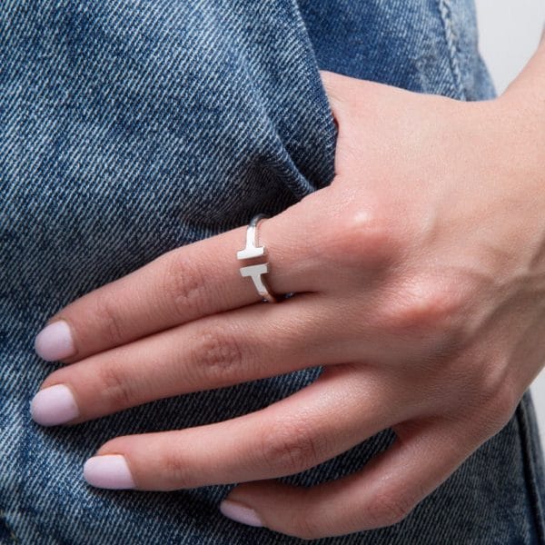 Gold T ring 2.1mm - Image 3