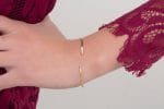 Tiny gold bangle bracelet