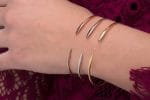 Tiny gold bangle bracelet - Image 4