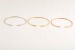 Tiny gold bangle bracelet - Image 5
