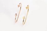 Triangle cuff gold bracelet - Image 4