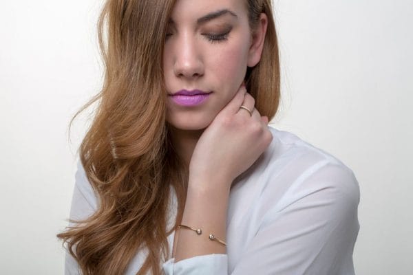 Two Diamond solid gold bangle - Image 5