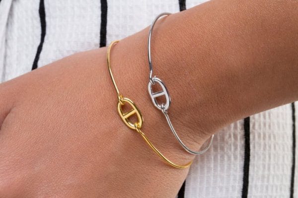 cuff open bangle 3 Cuff open gold bangle - Image 4