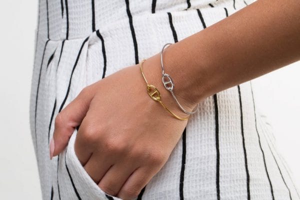 cuff open bangle 5 Cuff open gold bangle - Image 6