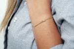 Delicate bar gold bracelet - Image 5
