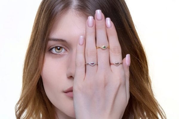 diamond evil eye ring 3 Diamond evil eye ring - Image 4