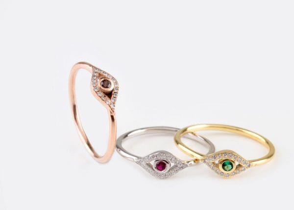 diamond evil eye ring 5 Diamond evil eye ring - Image 6