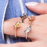 Knot solid gold ring, RN240 - Image 4