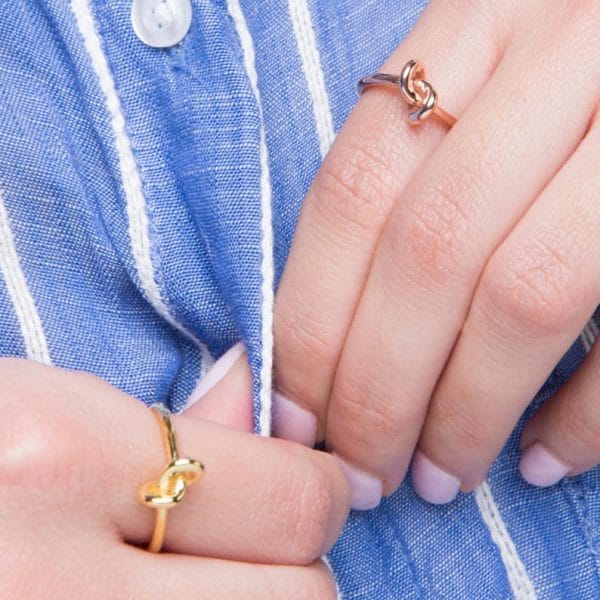 Knot solid gold ring, RN240 - Image 5