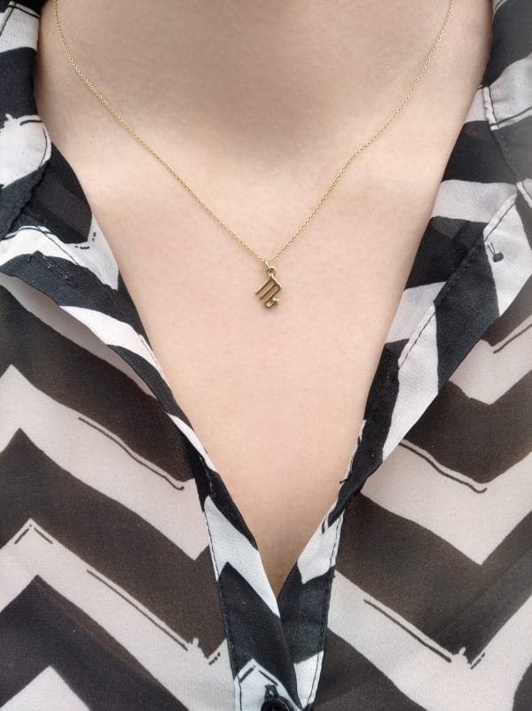 Solid gold Zodiac symbol necklace - Image 9
