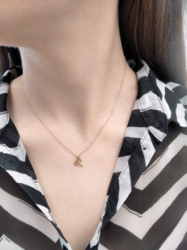 Solid gold Zodiac symbol necklace - Image 10