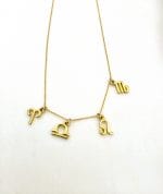 Solid gold Zodiac symbol necklace - Image 5