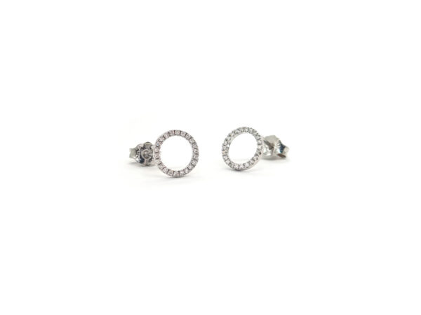 22st a Diamond circle gold earrings - Image 2