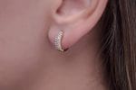 3 rows diamond hoop earrings - Image 5