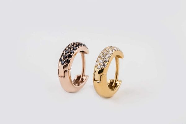 3 rows diamond hoop earrings - Image 10