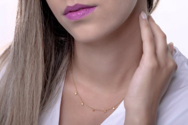 5 Diamond bezel set necklace 3 5 Diamond bezel set necklace - Image 2