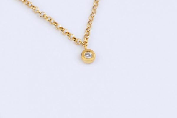 5 Diamond bezel set necklace 4 5 Diamond bezel set necklace - Image 6
