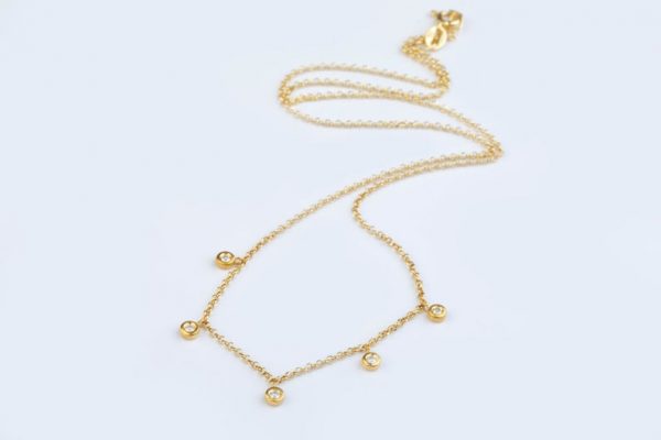 5 Diamond bezel set necklace 6 5 Diamond bezel set necklace - Image 5